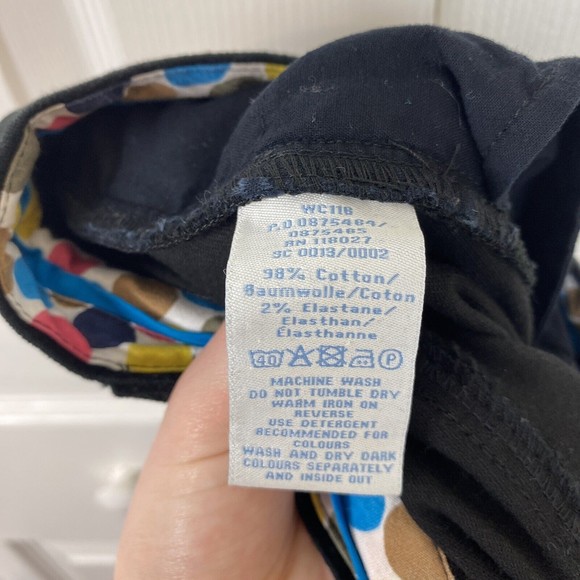 Boden Size 8 Pants Black Velvet Bootcut Mid Rise Flare Leg trousers - Picture 2 of 6